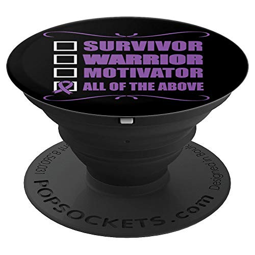 Survivor Checklist Pancreas Cancer Awareness Ribbon PopSockets Grip and Stand for Phones and Tablets Survivor Checklist Pancreas Cancer Awareness Ribbon PopSockets Grip and Stand for Phones and Tablets