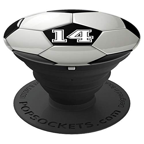 Soccer Ball #14 for Soccer or Football Player PopSockets Grip and Stand for Phones and Tablets Soccer Ball #14 for Soccer or Football Player PopSockets Grip and Stand for Phones and Tablets