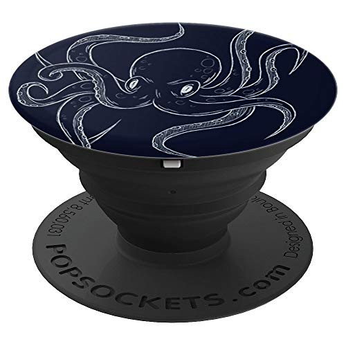 Funky Kraken Artwork Ocean Lover Deep Sea Octopus Diving PopSockets Grip and Stand for Phones and Tablets