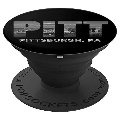 Downtown Pitt PA Steel City of Pittsburgh Skyline Art Gift PopSockets Grip and Stand for Phones and Tablets