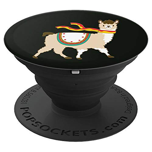 Funny Alpaca and Llama Gift Cute Cartoon Animal Art PopSockets Grip and Stand for Phones and Tablets