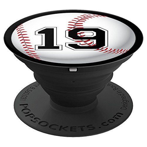 Baseball Player Number 19 Baseball Jersey Gift PopSockets Grip and Stand for Phones and Tablets