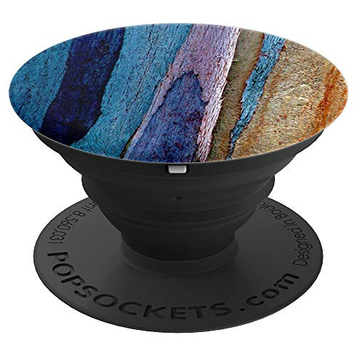 Woodgrain Colorful Abstract Art Design for Girls PopSockets Grip and Stand for Phones and Tablets