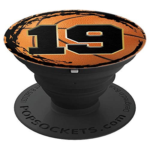 Basketball Custom Jersey Number 19 nineteen player PopSockets Grip and Stand for Phones and Tablets Basketball Custom Jersey Number 19 nineteen player PopSockets Grip and Stand for Phones and Tablets