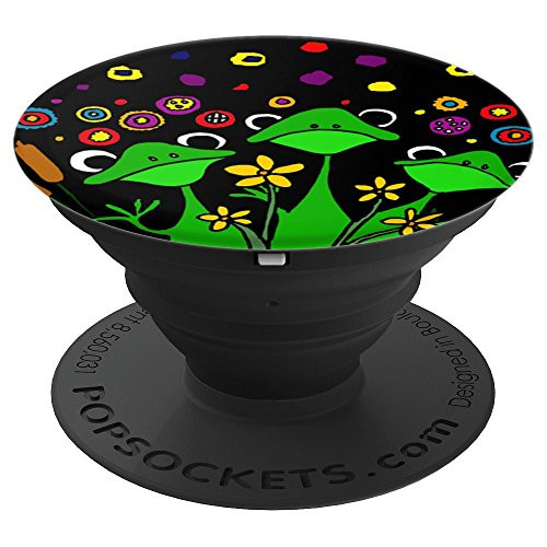 SmileteesPS Funny Frogs Abstract Art PopSocket Grip PopSockets Grip and Stand for Phones and Tablets