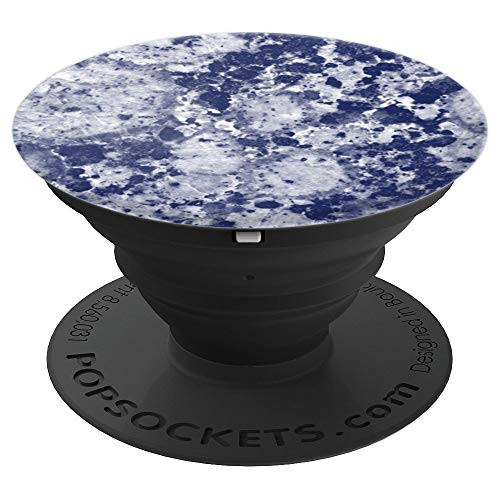 Navy Blue Colored Granite Design PopSocket PopSockets Grip and Stand for Phones and Tablets