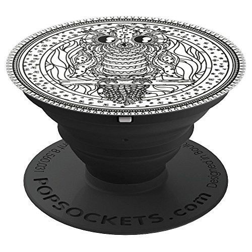 Owl Zendala Mandala Graphic Art Design PopSockets Grip and Stand for Phones and Tablets