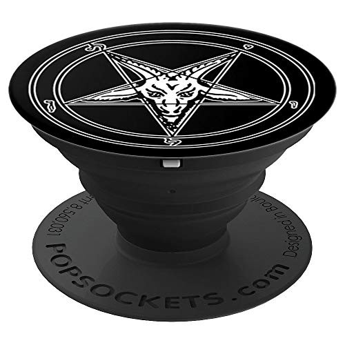 Baphomet Pentagram Sigil Devil Head Goat PopSockets Grip and Stand for Phones and Tablets