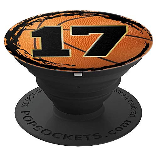 Basketball Custom Jersey Number 17 seventeen player PopSockets Grip and Stand for Phones and Tablets Basketball Custom Jersey Number 17 seventeen player PopSockets Grip and Stand for Phones and Tablets