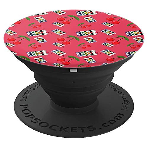 Straight Ally Piece of Cherry Cream Cake LGBTQ Gay Pride PopSockets Grip and Stand for Phones and Tablets