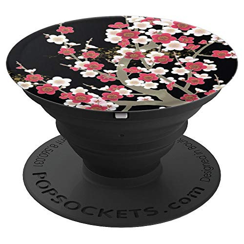 Japanese Cherry Blossom Vintage Kimono Pattern Floral Art PopSockets Grip and Stand for Phones and Tablets