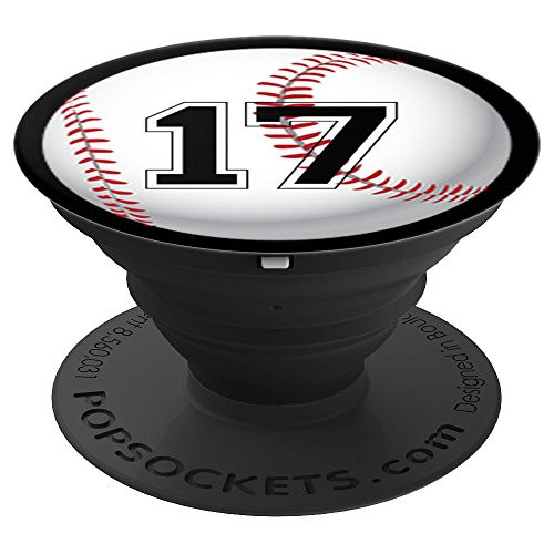 Baseball Player Number 17 Baseball Jersey Gift PopSockets Grip and Stand for Phones and Tablets