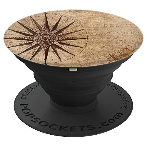 Illustration Abstract Colorful Compass Background Design Art PopSockets Grip and Stand for Phones and Tablets