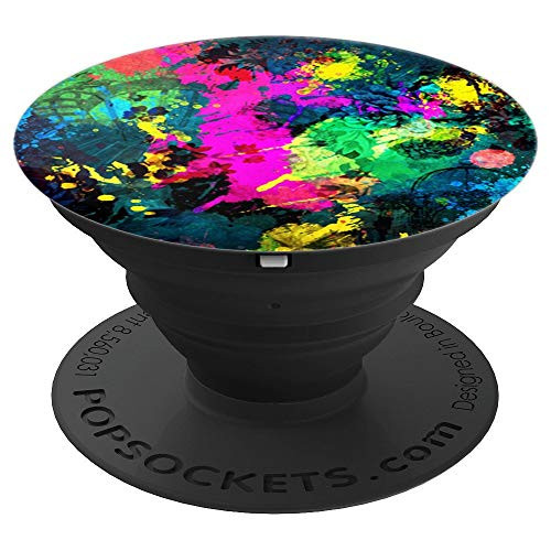 Color Splash Pop Mount Socket Multicolored Abstract Art PopSockets Grip and Stand for Phones and Tablets