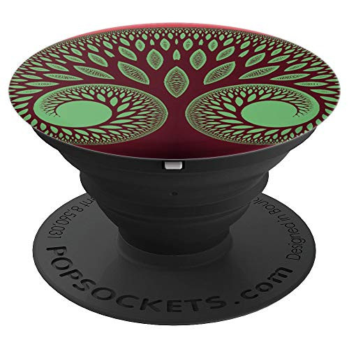 Psychedelic Mandala Tree Geometry Fractal Trippy Art PopSockets Grip and Stand for Phones and Tablets
