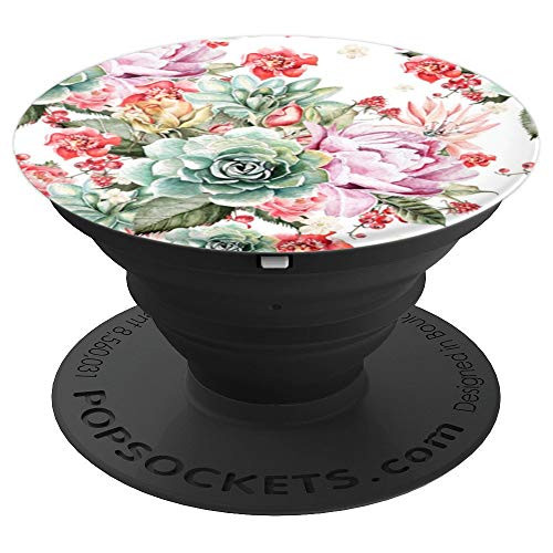Chic & Elegant Floral Design 19 PopSockets Grip and Stand for Phones and Tablets