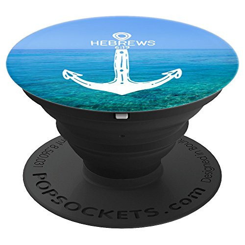 Hebrews 6:19 Hope Anchors the Soul Anchor Ocean Bible Verse PopSockets Grip and Stand for Phones and Tablets