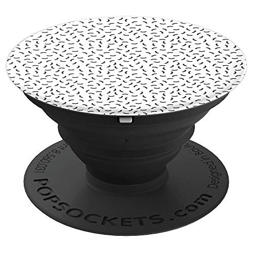 Black and White Chic Memphis Design 17 PopSockets Grip and Stand for Phones and Tablets