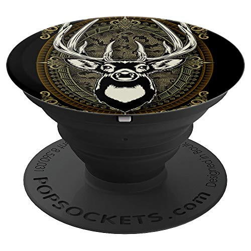 Deer Head Vintage Ornament PopSockets Grip and Stand for Phones and Tablets