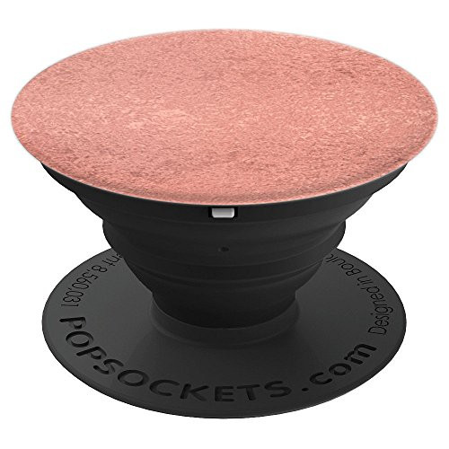 So Pretty Rose Colored Pink Faux Texture Artful Design PopSockets Grip and Stand for Phones and Tablets