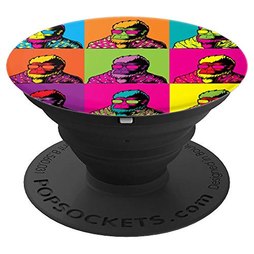 Pop Art Funny Sasquatch Colorful Artistic Artist Gifts PopSockets Grip and Stand for Phones and Tablets