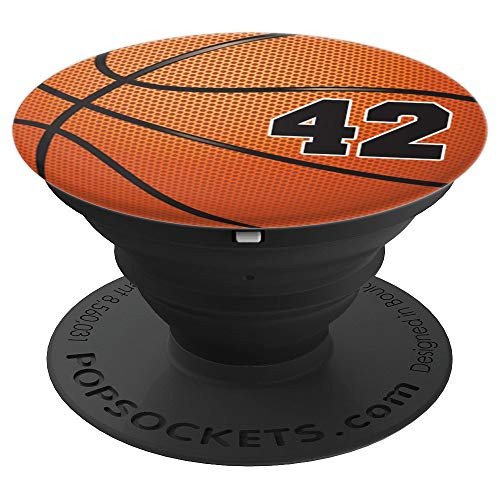Basketball Fan #42 Jersey No 42 Basketball Pop grips Gift PopSockets Grip and Stand for Phones and Tablets