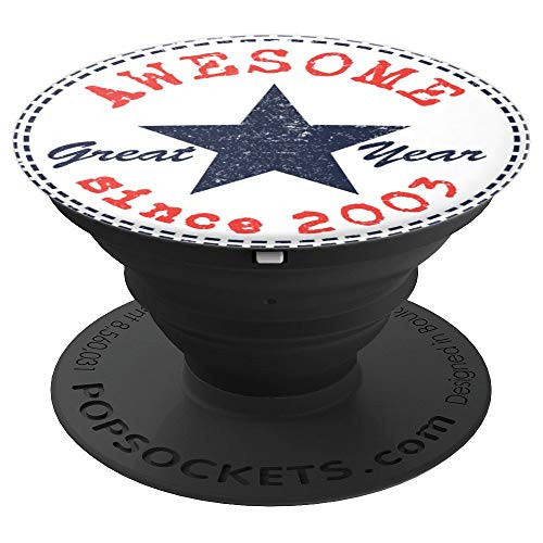 Awesome Since 2003 17th Birthday Gifts 17 Year Old Boy Girl PopSockets Grip and Stand for Phones and Tablets