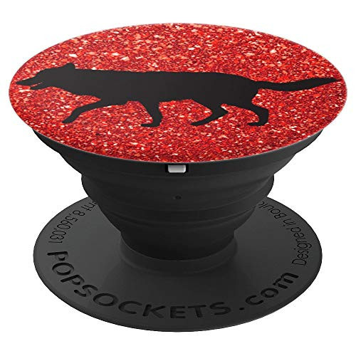 Red Wolf, Husky, Dog, Wolf Dog Mosaic, Art PopSockets Grip and Stand for Phones and Tablets