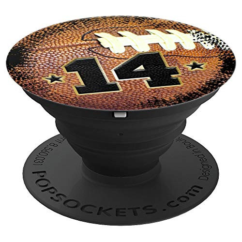 American Football Jersey Number 14 fourteen PopSockets Grip and Stand for Phones and Tablets American Football Jersey Number 14 fourteen PopSockets Grip and Stand for Phones and Tablets