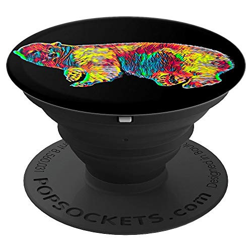 Polar Bear Colored Animal PopSockets Grip and Stand for Phones and Tablets