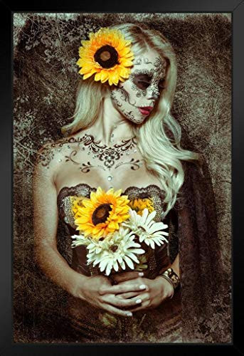 Sunflower by Daveed Benito Black Wood Framed Art Poster 14x20