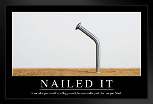 Nailed It Funny Demotivational Black Wood Framed Art Poster 14x20 Nailed It Funny Demotivational Black Wood Framed Art Poster 14x20