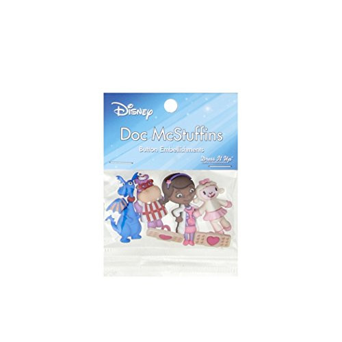 Jesse James Company 0393592 Dress It Up Disney Doc McStuffins Button