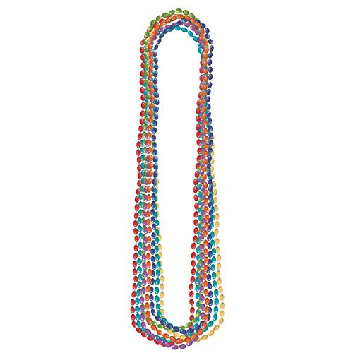 Multi Metallic Bead Necklace, Party Accessory, 48 Ct.
