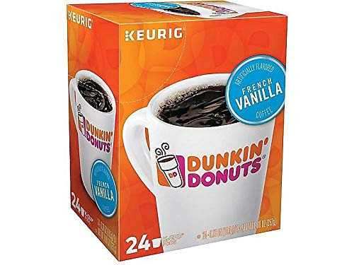 Dunkin' Donuts 2519292 French Vanilla Coffee K-Cup Pods Medium Roast 24/Box (400847)