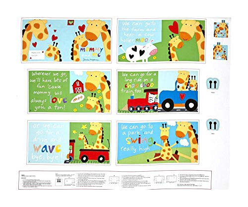 Studio E Fabrics Huggable & Loveable Mommy and Me Soft Book 36" Panel, Multi