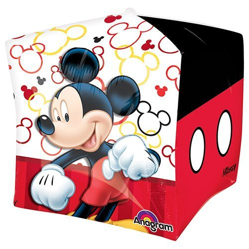 Anagram Mickey Mouse Cubez Foil Balloon, 15", Multicolored Anagram Mickey Mouse Cubez Foil Balloon, 15", Multicolored