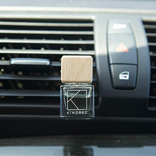Kindred Aroma Car Essential Oil Diffuser, Natural Car Air Freshener with Vent Clip, Includes Aromatherapy Grade Pure Lavender Essential Oil