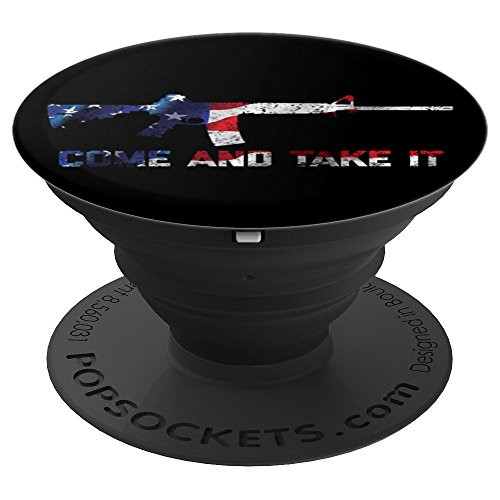 Come & Take It AR-15 Gun American Flag PopSockets Grip and Stand for Phones and Tablets