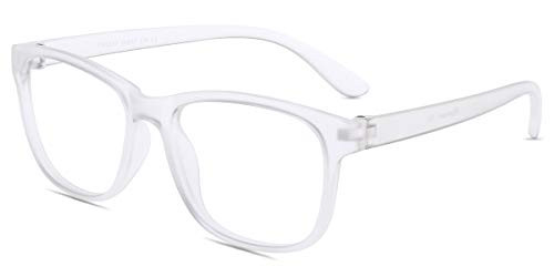 Firmoo Blue Light Blocking Glasses, Clear Frame Computer Glasses, Square Eyewear Frames for Men/Women