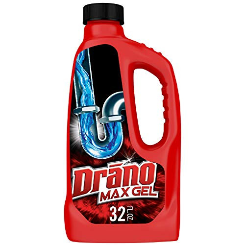 Drano Max Gel Drain Clog Remover and Cleaner for Shower or Sink Drains, Unclogs and Removes Hair, Soap Scum, Bloackages, 32 oz