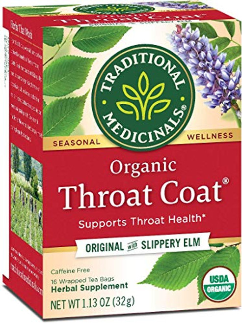 Traditional Medicinals Organic Throat Coat Herbal Tea Original -- 16 Tea Bags - 2 pc Traditional Medicinals Organic Throat Coat Herbal Tea Original -- 16 Tea Bags - 2 pc