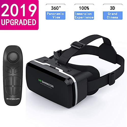 HD Virtual Reality Headset w/Controller/Gamepad,VR Headsets for iPhone/Android,3D VR Glasses for TV, Movies & Video Games-VR Goggles Compatible with iOS, Android Phones HD Virtual Reality Headset w/Controller/Gamepad,VR Headsets for iPhone/Android,3D VR Glasses for TV, Movies & Video Games-VR Goggles Compatible with iOS, Android Phones
