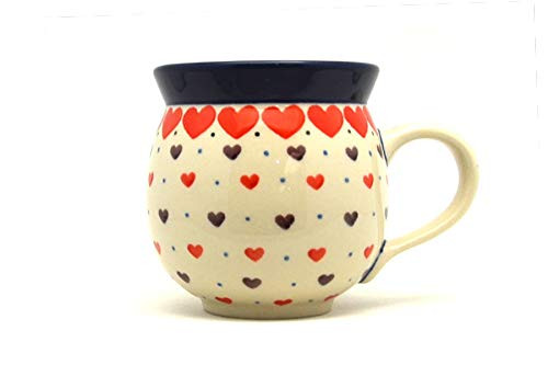 Polish Pottery Mug - 11 oz. Bubble - Love Struck