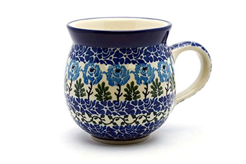Polish Pottery Mug - 15 oz. Bubble - Antique Rose