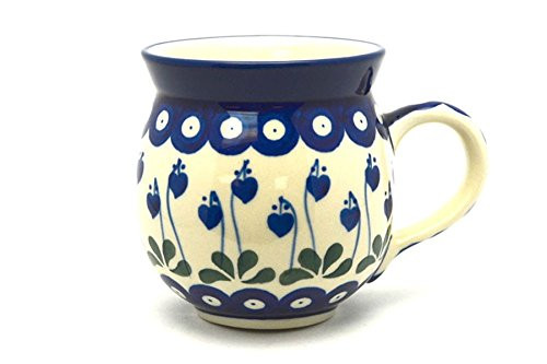 Polish Pottery Mug - 15 oz. Bubble - Bleeding Heart