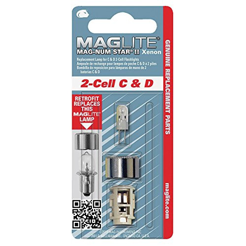 Mag-Lite LMXA201 Maglite Mag-Num Star Xenon Replacement Lamp for 2-Cell C and D Flashlights (107-000-648)