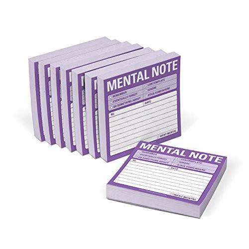 8-Pack Knock Knock Mental Note Sticky Notes, to Do List Notepads, 3 x 3-inches Each