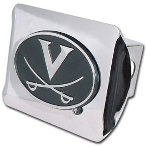 University of Virginia Cavaliers "Bright Polished Chrome with "V" Emblem" NCAA College Sports Trailer Hitch Cover Fits 2 Inch Auto Car Truck Receiver University of Virginia Cavaliers "Bright Polished Chrome with "V" Emblem" NCAA College Sports Trailer Hitch Cover Fits 2 Inch Auto Car Truck Receiver