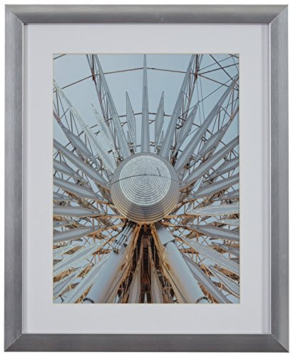 Amazon Brand  Stone & Beam Modern Ferris Wheel Photo, Silver Colored Frame, 13" x 15"